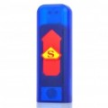 USB isqueiro electrónico recarregável - azul + vermelho