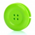 Bonito botão estilo plástico Earphone cabo Winder/organizador com Clip (cor aleatória)