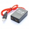 Cabo de microfone Karaoke USB com Jacks Dual 6,35 mm