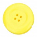 Botão lindo estilo plástico Earphone cabo Winder/organizador com Clip - amarelo