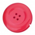 Bonito botão estilo plástico Earphone cabo Winder/organizador com Clip - vermelho profundo