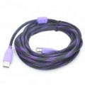 Cabo de extensão impressora USB - roxo + preto (4.9M comprimento)