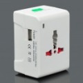 Viagens Universal Plug adaptador com adaptador USB - branco