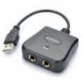 Adaptador de áudio de microfone USB para PS2 / PS3 / PC / Wii / Xbox 360