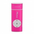 2-em-1 USB rede Dongle de TV on-line + MP3 Player com / TF Slot - rosa profundo