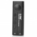 Canal 7.1/5.1 USB 2.0 placa de som do adaptador de áudio - preto