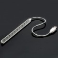 USB Powered pescoço flexível 10-LED branco luz lâmpada - branco (27 cm)