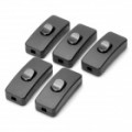 KCD1-112 Rocker Switches com parafusos Pack - preto (Pack 5 peças)
