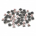 DC 12V 50mA Mini Tact Switches - preto (Pack 50-peça / 6 x 6 x 3.1 mm)