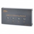 USB 2.0 4-Port compartilhando impressora Auto-Switch Splitter - preto