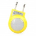Adaptador de energia CA com 2-LED luz branca & porta USB - amarelo (AC 100 ~ 240V / 2-Round-Pin Plug)