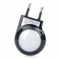 Adaptador de energia CA com 2-LED luz branca & porta USB - preta (AC 100 ~ 240V / 2-Round-Pin Plug)