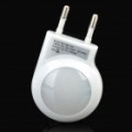 Adaptador de energia CA com 2-LED luz branca & porta USB - branca (AC 100 ~ 240V / 2-Round-Pin Plug)