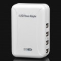 4 Portas USB transformador/carregador connosco / UE / AUS / UK Plug adaptadores - branco (100 ~ 240V)