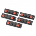 DIY bloco Terminal Tarefa4-7 - preto + vermelho (Pack 5 peças)