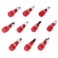 XD10-1 10 mm sinal luz lâmpada - vermelho (C.C. 24V / 10-peça Pack)