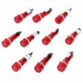 XD10-1 10 mm sinal luz lâmpada - vermelho (DC 12V / 10-peça Pack)