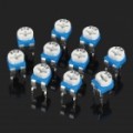 0.1 com 50V Horizontal 203 20 K Ohm azul & branco ajustável Resistor - azul + branco (10 peças)