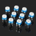 0.1 com 50V Horizontal 202 2 K Ohm azul & branco ajustável Resistor - azul + branco (10 peças)