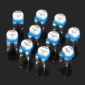 0.1 com 50V Horizontal 504 500K Ohm azul & branco ajustável Resistor - azul + branco (10 peças)