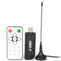 ISDB-T Digital TV Receiver USB Dongle c / controle remoto / antena - preto