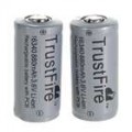 Baterias de lítio 3.6 16340 v 880mAh TrustFire protegido (2-Pack Grey)