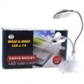 USB Powered Desktop moda 13-LED Lamp + ventilador Combo (branco luz 115 CM comprimento do cabo)