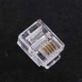 Conector de telefone RJ14 6P4C 4 pinosos (1000-Pack)
