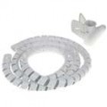 Prático cabo Zip Wrap - branco (2,3 CM de diâmetro / 1,5 m-comprimento)