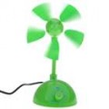 USB Powered ajustável Vento velocidade 5 Fan Blade (verde) do ventilador de resfriamento