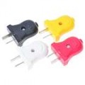 10A monofásico 2-Flat-Pin Plug adaptador - sortida de cores (4-Pack)