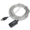 USB a macho a fêmea cabo de extensão com Booster (5 M de comprimento)