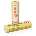 Baterias de lítio recarregável de 3600mAh 3.7 18650 v UltraFire BRC - amarelo (Pack de bateria-2)