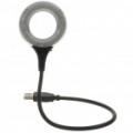 Ultra brilhante USB flexível branca 18-LED luz lâmpada (5V)