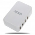 4 Portas USB transformador/carregador com EUA/UE/UK Plug adaptadores (100 ~ 240V)