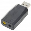 Virtual 5.1 canais USB Sound Card Adapter - preto