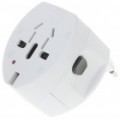 Compact Universal Travel Power Plug adaptador - branco