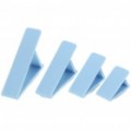 Triângulo PVC cabo Ring Clamp laços - azul (Pack de 4 peças)