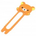 Bonito estilo Rilakkuma Earphone cabo cabo Winder Organizador - Brown