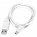Universal Mini 5 pinosos dados/cobrança cabo USB - branco (1 M-comprimento)