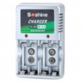 Carregador de pilhas AA/AAA/9V da Soshine (100 ~ 240V / nós Plug)