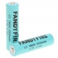 Fandyfire protegido LC 18650 recarregável 3.7 v baterias de íon-lítio 