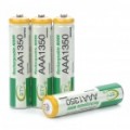 HEC recarregável 1, 2V 400mAh baterias AAA NI-MH (Pack de 4 peças)