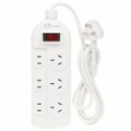 Plugo 6-tomada soquete Power Strip (3-Flat-Pin Plug / 250V)