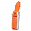USB Air Purifier Freshener oxigénio Bar filtro para carro - laranja + prata