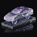 Carro de cristal modelo estilo Perfume garrafa recipiente - transparente + roxo