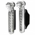 Wind Powered carro decorativo branco 8-LED luz (par)