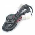 Universal com fio interruptor de controle remoto para carro LED Lamp - Black (DC 12V/140 cm-cabo)