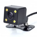 4-LED impermeável veículo carro Rear View Camera vídeo - preto (12V/NTSC)