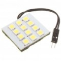 1.0 com 6500K 95-lúmen 12-5050 SMD LED branco carro lâmpada com / T10/SV85/BA9S conectores (DC 12V)